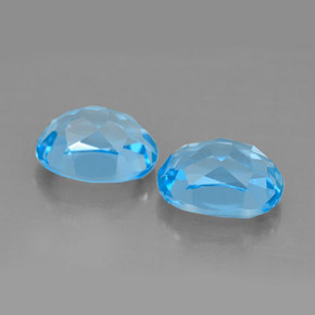  ct natürliche blauer Topas-Edelsteine, Oval Schliff, VVS-VS