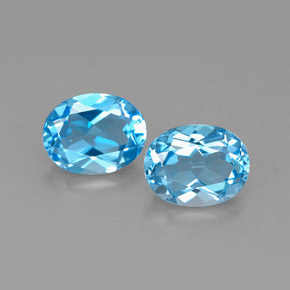  ct natürliche blauer Topas-Edelsteine, Oval Schliff, VVS-VS