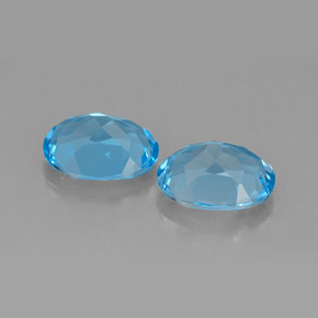  ct natürliche blauer Topas-Edelsteine, Oval Schliff, VVS-VS