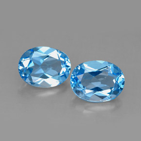  ct natürliche blauer Topas-Edelsteine, Oval Schliff, VVS-VS