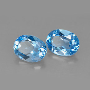  ct natürliche blauer Topas-Edelsteine, Oval Schliff, VVS-VS
