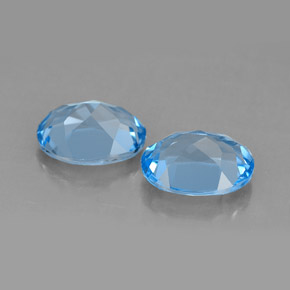  ct natürliche blauer Topas-Edelsteine, Oval Schliff, VVS-VS