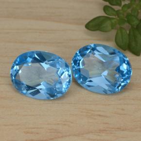 4,50 ct natürliche blauer Topas-Edelsteine, Oval Schliff, VVS-VS