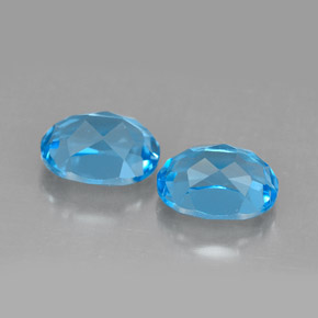  ct natürliche blauer Topas-Edelsteine, Oval Schliff, VVS-VS