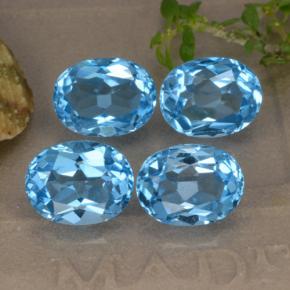 10,68 ct natürliche blauer Topas-Edelsteine, Oval Schliff, VVS-VS