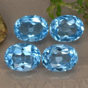 10,68 ct natürliche blauer Topas-Edelsteine, Oval Schliff, VVS-VS