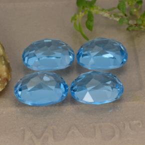 10,68 ct natürliche blauer Topas-Edelsteine, Oval Schliff, VVS-VS