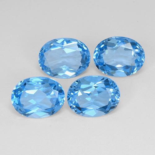 10,25 ct natürliche blauer Topas-Edelsteine, Oval Schliff, VVS-VS