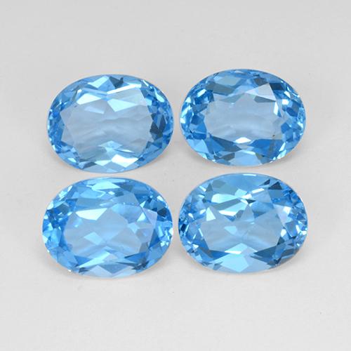 10,25 ct natürliche blauer Topas-Edelsteine, Oval Schliff, VVS-VS