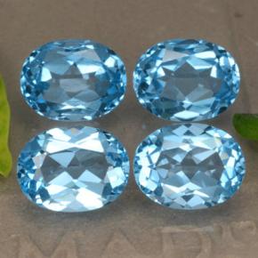 10,54 ct natürliche blauer Topas-Edelsteine, Oval Schliff, VVS-VS