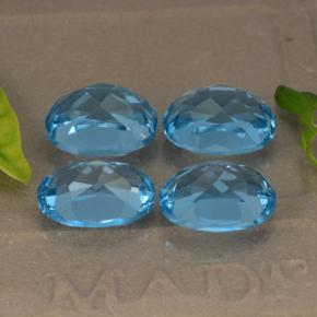 10,54 ct natürliche blauer Topas-Edelsteine, Oval Schliff, VVS-VS