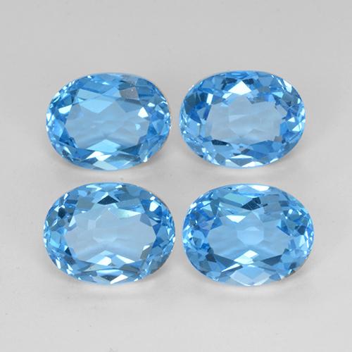 10,89 ct natürliche blauer Topas-Edelsteine, Oval Schliff, VVS-VS