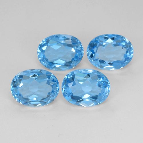 10,89 ct natürliche blauer Topas-Edelsteine, Oval Schliff, VVS-VS