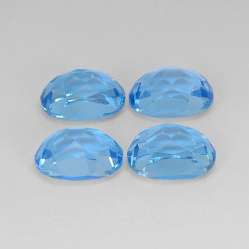 10,89 ct natürliche blauer Topas-Edelsteine, Oval Schliff, VVS-VS