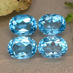 10,39 ct natürliche blauer Topas-Edelsteine, Oval Schliff, VVS-VS