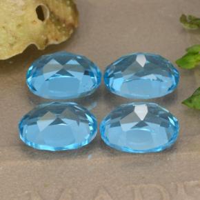10,39 ct natürliche blauer Topas-Edelsteine, Oval Schliff, VVS-VS