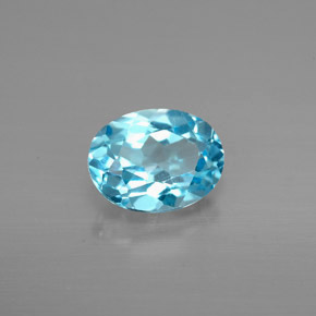 1,50 ctw natürlicher blauer Topas, Oval Schliff, VVS-VS