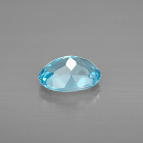 1,50 ctw natürlicher blauer Topas, Oval Schliff, VVS-VS