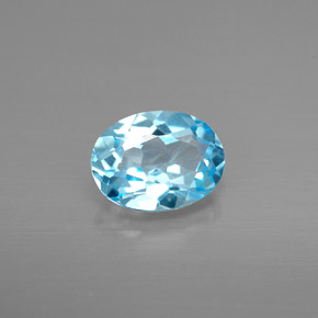 1,39 ctw natürlicher blauer Topas, Oval Schliff, VVS-VS