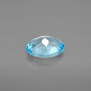 1,39 ctw natürlicher blauer Topas, Oval Schliff, VVS-VS