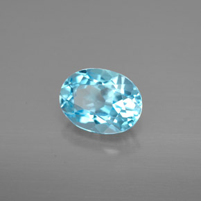 1,54 ctw natürlicher blauer Topas, Oval Schliff, VVS-VS