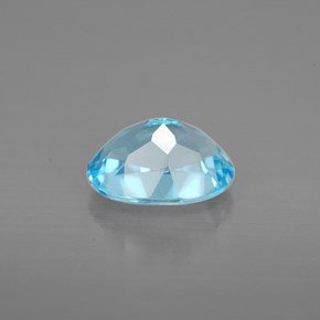 1,54 ctw natürlicher blauer Topas, Oval Schliff, VVS-VS