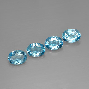  ct natürliche blauer Topas-Edelsteine, Oval Schliff, VVS-VS