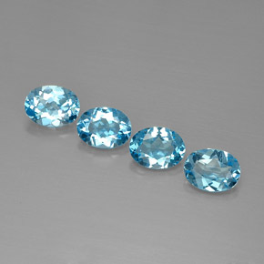  ct natürliche blauer Topas-Edelsteine, Oval Schliff, VVS-VS