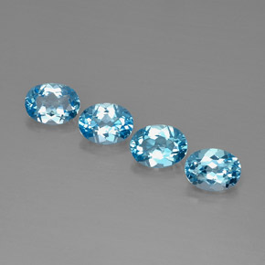  ct natürliche blauer Topas-Edelsteine, Oval Schliff, VVS-VS
