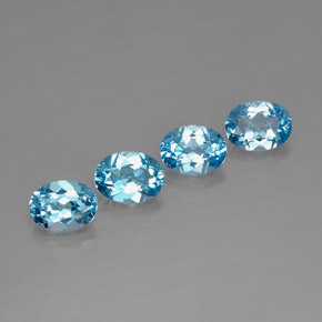  ct natürliche blauer Topas-Edelsteine, Oval Schliff, VVS-VS