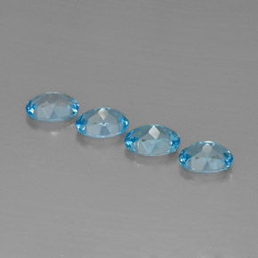  ct natürliche blauer Topas-Edelsteine, Oval Schliff, VVS-VS