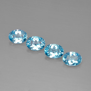  ct natürliche blauer Topas-Edelsteine, Oval Schliff, VVS-VS