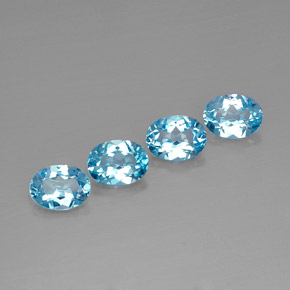  ct natürliche blauer Topas-Edelsteine, Oval Schliff, VVS-VS