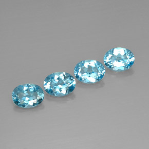  ct natürliche blauer Topas-Edelsteine, Oval Schliff, VVS-VS