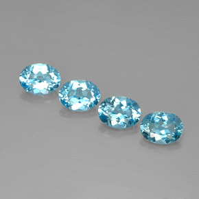  ct natürliche blauer Topas-Edelsteine, Oval Schliff, VVS-VS