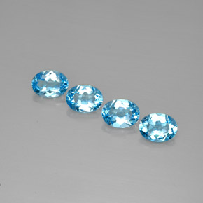  ct natürliche blauer Topas-Edelsteine, Oval Schliff, VVS-VS