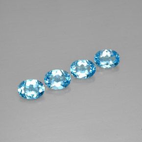  ct natürliche blauer Topas-Edelsteine, Oval Schliff, VVS-VS