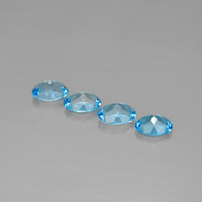  ct natürliche blauer Topas-Edelsteine, Oval Schliff, VVS-VS