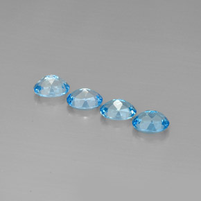  ct natürliche blauer Topas-Edelsteine, Oval Schliff, VVS-VS