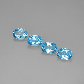  ct natürliche blauer Topas-Edelsteine, Oval Schliff, VVS-VS