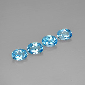  ct natürliche blauer Topas-Edelsteine, Oval Schliff, VVS-VS