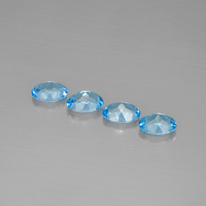  ct natürliche blauer Topas-Edelsteine, Oval Schliff, VVS-VS