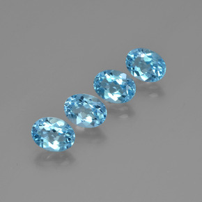  ct natürliche blauer Topas-Edelsteine, Oval Schliff, VVS-VS