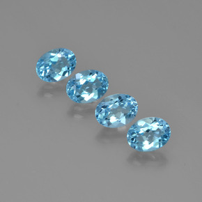  ct natürliche blauer Topas-Edelsteine, Oval Schliff, VVS-VS