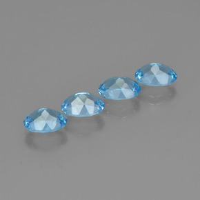  ct natürliche blauer Topas-Edelsteine, Oval Schliff, VVS-VS
