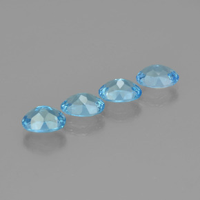 5,78 ct natürliche blauer Topas-Edelsteine, Oval Schliff, VVS-VS