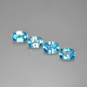  ct natürliche blauer Topas-Edelsteine, Oval Schliff, VVS-VS