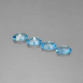  ct natürliche blauer Topas-Edelsteine, Oval Schliff, VVS-VS