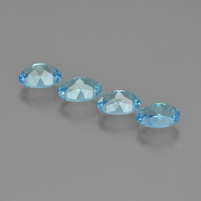 6,41 ct natürliche blauer Topas-Edelsteine, Oval Schliff, VVS-VS