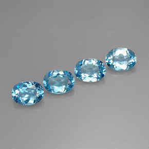  ct natürliche Schweizer Blau Topas-Edelsteine, Oval Schliff, VVS-VS